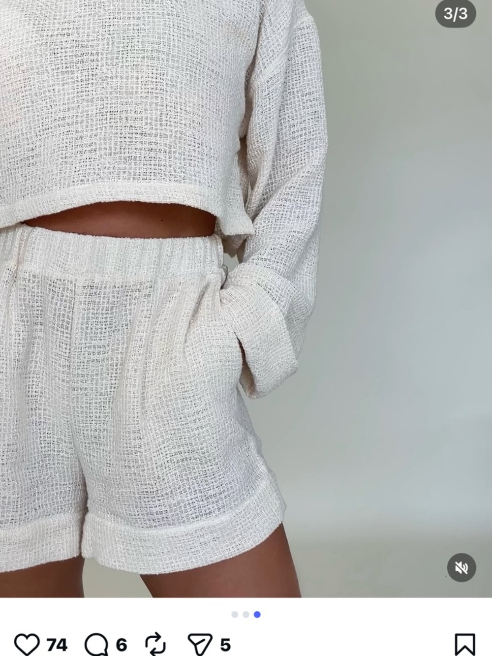 Women's High Waist Cotton Weave Shorts - Medium